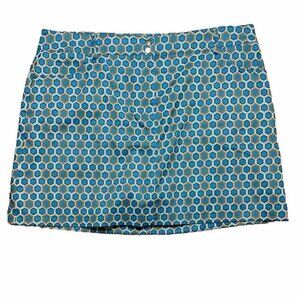 Slazenger Skort Aqua Retro Multicolor‎ Pattern Tennis Athletic Wear Size 14